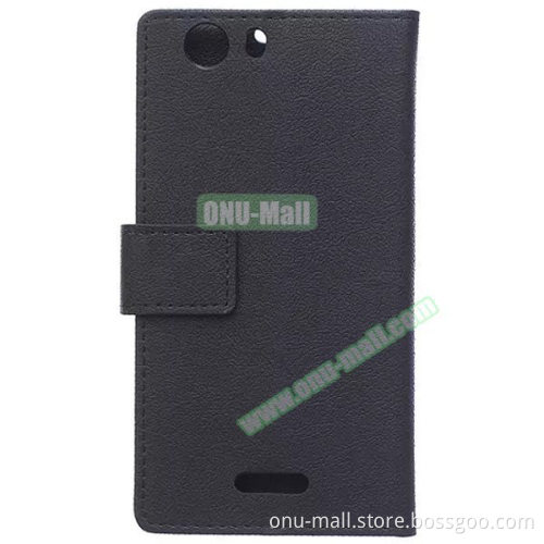 Karst Texture Wallet Style Flip Cover for WIKO Ridge Fab 4G Leather Case